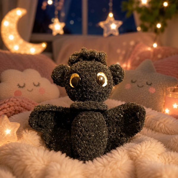 Süße kleine  glitzernde Fledermaus